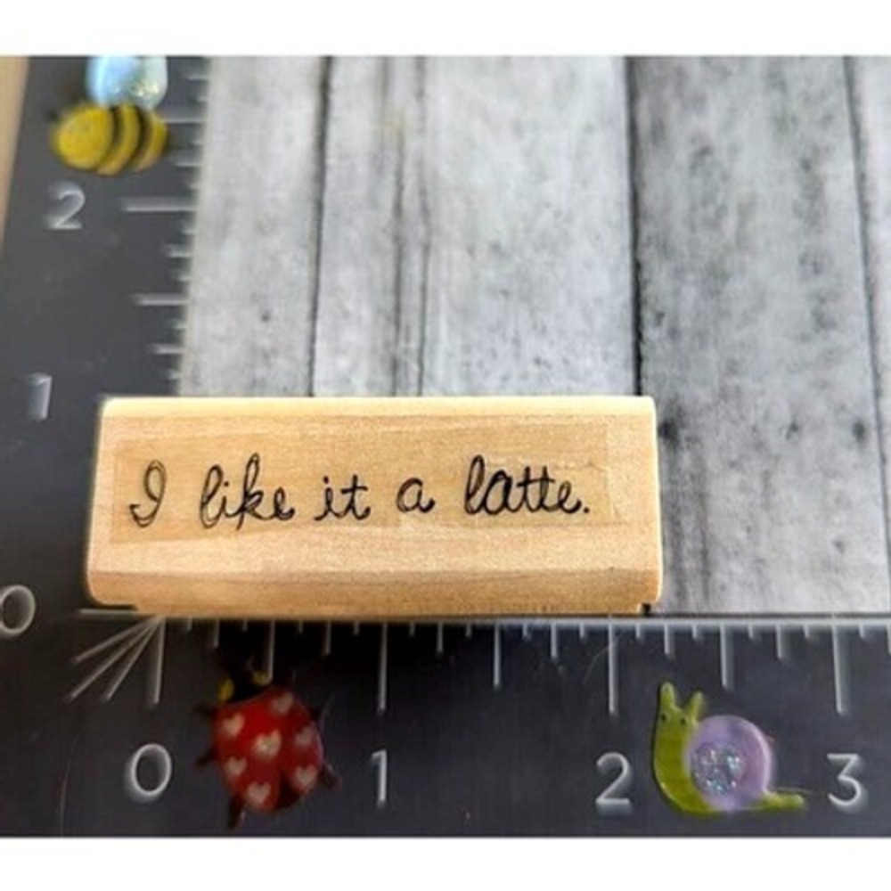 Stampin' Up! I Like It A Latte Coffee Rubber Stamp Wood #D70